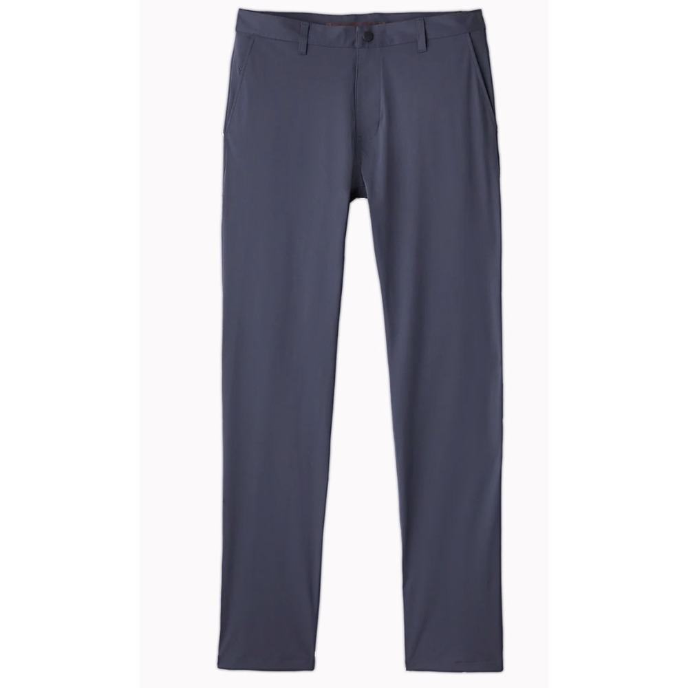 Rhone Pants Mens 34x33 Gray Commuter Slim Stretch Chino Trouser Zip Pocket
